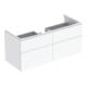 Geberit Waschtischunterschrank Xeno2 117,4x53x46,2cm, m 4 Laden, hochgl./we-1