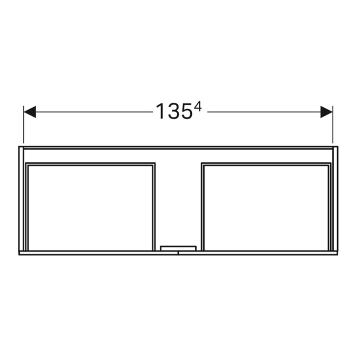 Geberit Waschtischunterschrank Xeno2 139,5x35x47,3cm, m 2 L, lack. m/greige