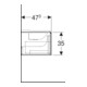 Geberit Waschtischunterschrank Xeno2 139,5x35x47,3cm, m 2 L, Mel. Holz/grau-2