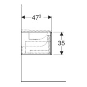 Geberit Waschtischunterschrank Xeno2 139,5x35x47,3cm, m 2 L, Mel. Holz/grau-2