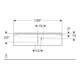 Geberit Waschtischunterschrank Xeno2 139,5x35x47,3cm, m 2 L, Mel. Holz/grau-5