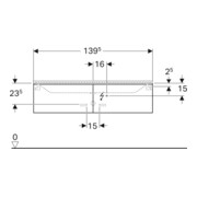 Geberit Waschtischunterschrank Xeno2 139,5x35x47,3cm, m 2 L, Mel. Holz/grau-5