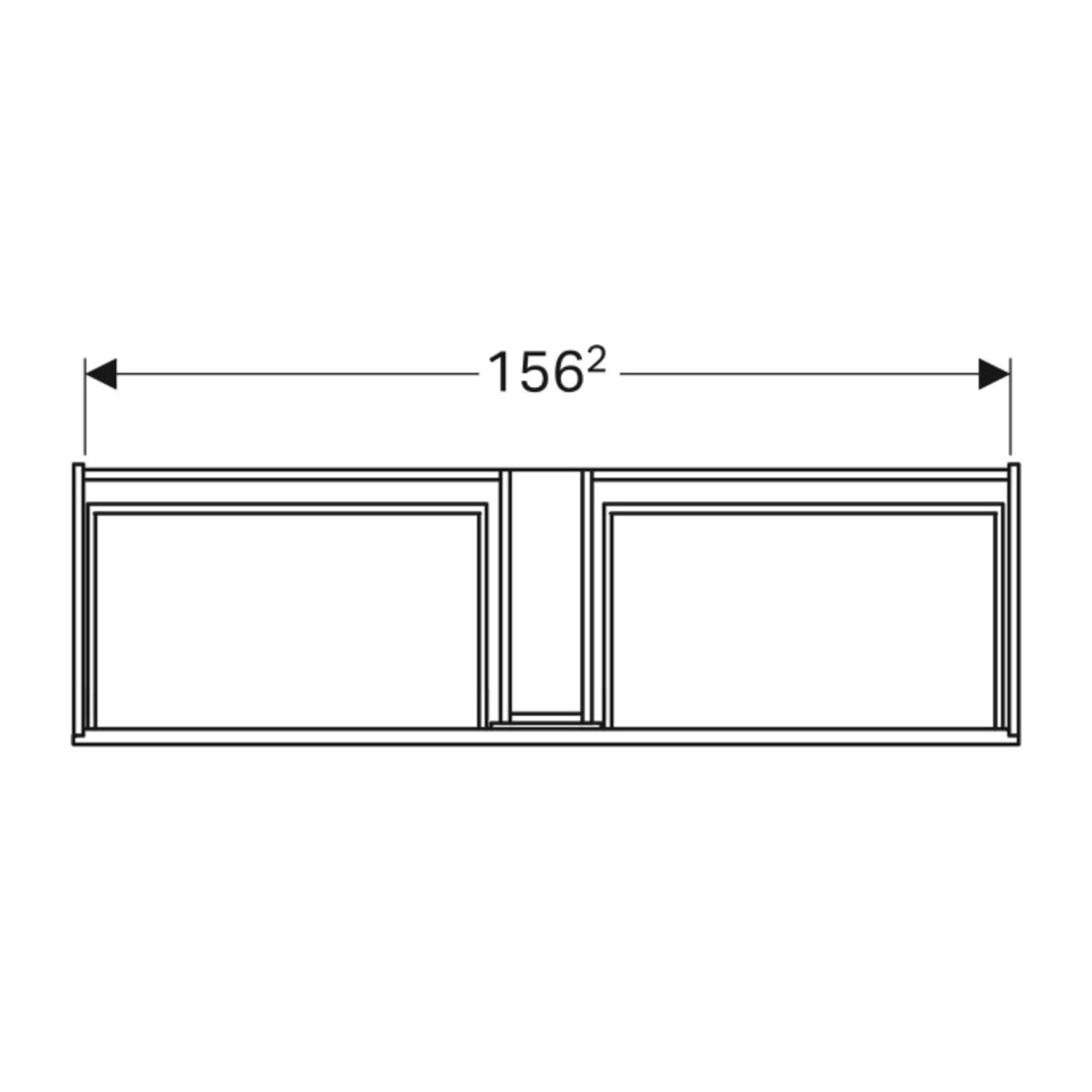 Geberit Waschtischunterschrank Xeno2 159,5x35x47,3cm, m 2 L, m/VAR w Nr. 016