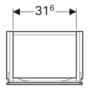 Geberit Waschtischunterschrank Xeno2 38x52,5x26,5cm, m 1 T., hochgl./we-4