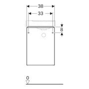 Geberit Waschtischunterschrank Xeno2 38x52,5x26,5cm, m 1 T., hochgl./we-5