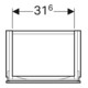 Geberit Waschtischunterschrank Xeno2 38x52,5x26,5cm, m 1 T., hochgl./we-5