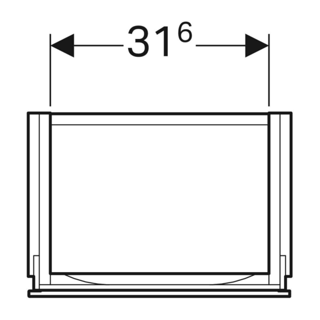 Geberit Waschtischunterschrank Xeno2 38x52,5x26,5cm, m 1 T., strukt./sch.-gr