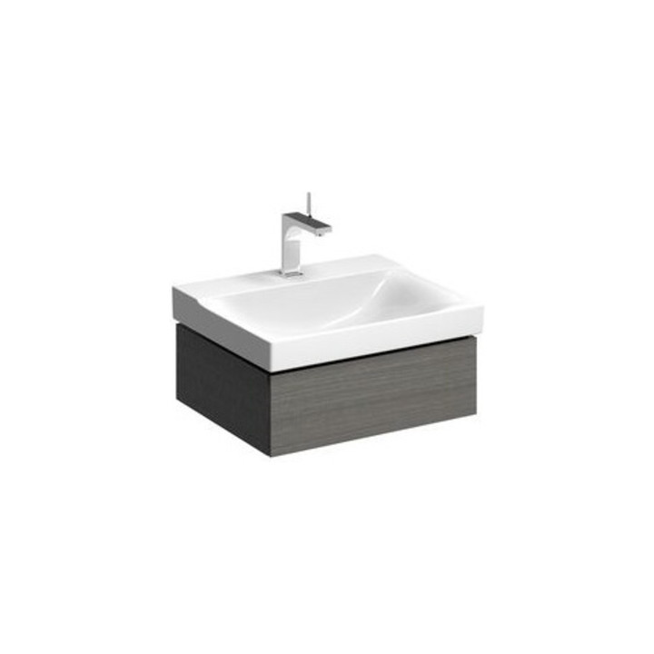 Geberit Waschtischunterschrank XENO² 580 x 220 x 462 mm Korpus/Front: Holzstruktur Scultura Grau