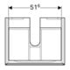 Geberit Waschtischunterschrank XENO² 580 x 220 x 462 mm Korpus/Front: Holzstruktur Scultura Grau