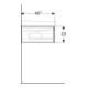Geberit Waschtischunterschrank Xeno2 58x22x46,2cm, hochgl./we, mit Schublade