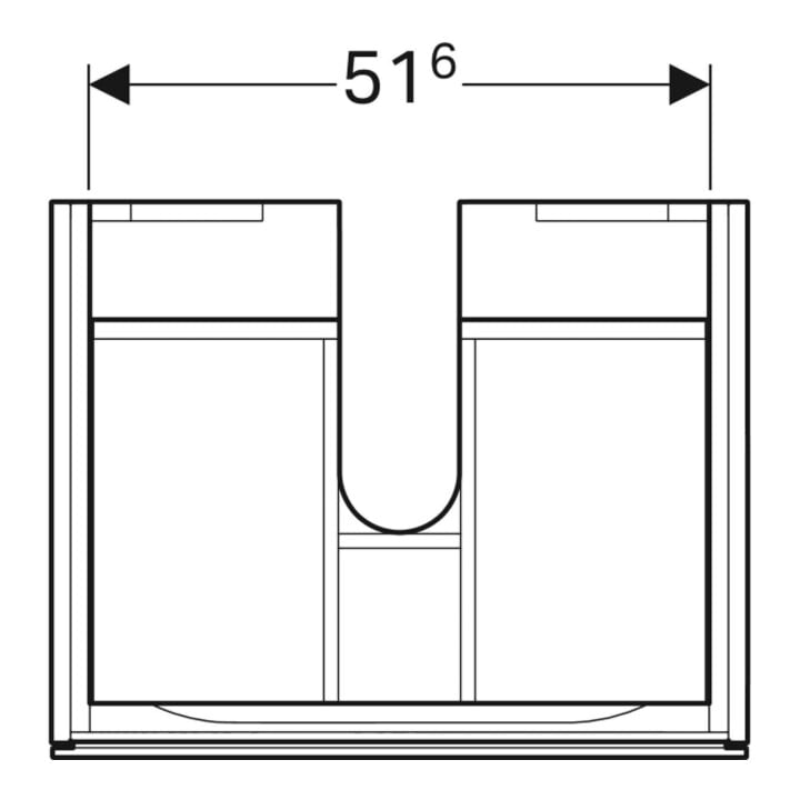 Geberit Waschtischunterschrank Xeno2 58x22x46,2cm, strukt./sch.-gr, m Lade