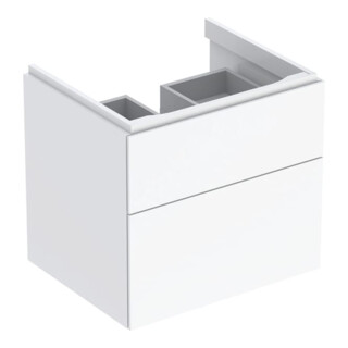 Geberit Waschtischunterschrank Xeno2 58x53x46,2cm, hochgl./we, m 2 Schubladen