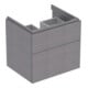 Geberit Waschtischunterschrank Xeno2 58x53x46,2cm, strukt./sch.-gr, m 2 Laden-1