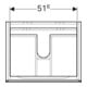 Geberit Waschtischunterschrank Xeno2 58x53x46,2cm, strukt./sch.-gr, m 2 Laden