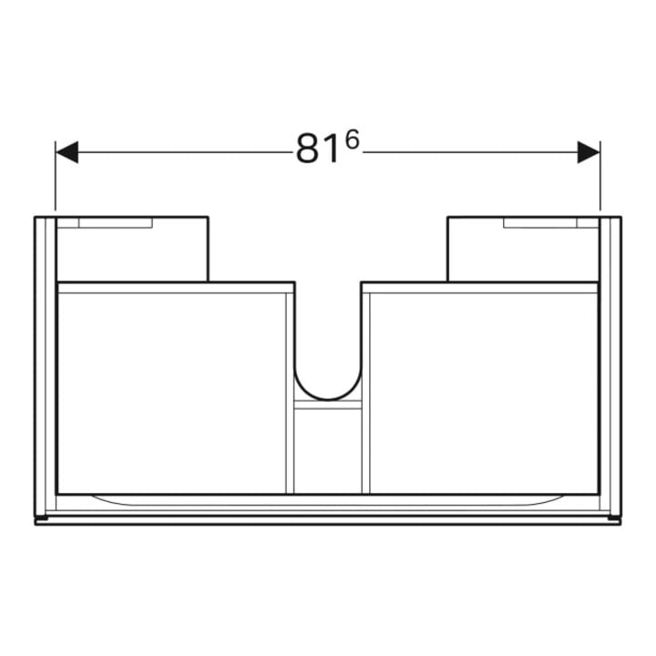 Geberit Waschtischunterschrank Xeno2 88x22x46,2cm, hochgl./we, mit Schublade