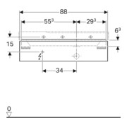Geberit Waschtischunterschrank Xeno2 88x22x46,2cm, m La., m Abl, m/greige-5