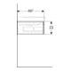 Geberit Waschtischunterschrank Xeno2 88x22x46,2cm, m La., m Abl, struk./s.gr