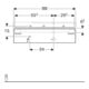 Geberit Waschtischunterschrank Xeno2 88x22x46,2cm, m La., m Abl, struk./s.gr-5