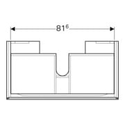 Geberit Waschtischunterschrank Xeno2 88x22x46,2cm, strukt./sch.-gr, m Lade-4