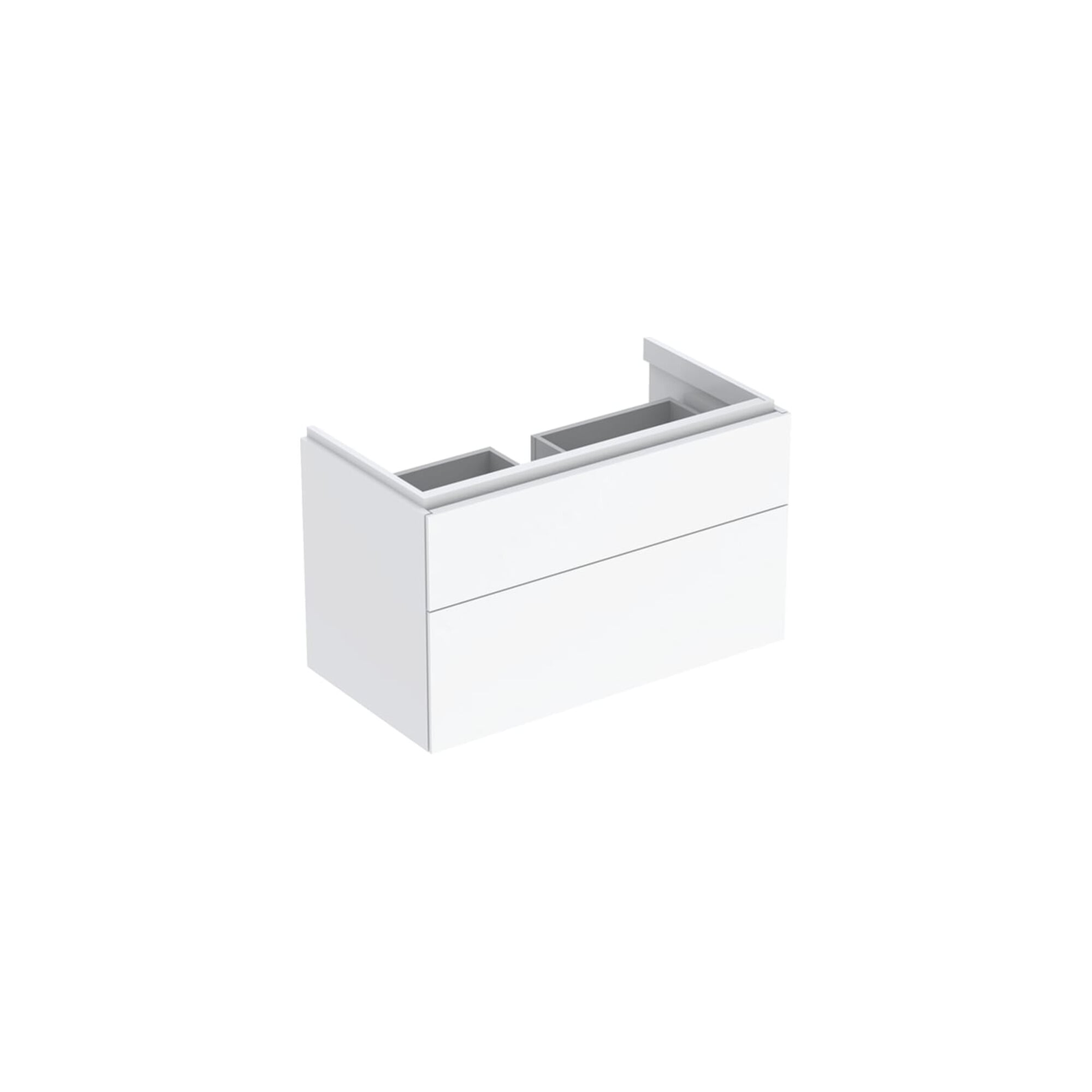 Geberit Waschtischunterschrank Xeno2 88x53x46,2cm, hochgl./we, m 2 Schubladen