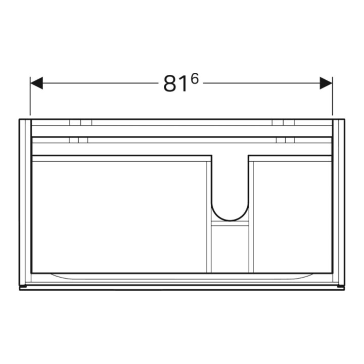 Geberit Waschtischunterschrank Xeno2 88x53x46,2cm, m 2 L, m Abl, m/greige