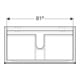 Geberit Waschtischunterschrank Xeno2 88x53x46,2cm, m/greige, mit 2 Schubladen-4