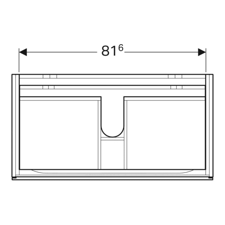 Geberit Waschtischunterschrank Xeno2 88x53x46,2cm, m/greige, mit 2 Schubladen