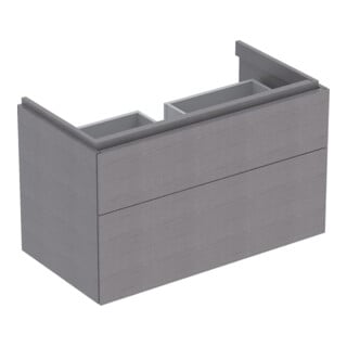Geberit Waschtischunterschrank Xeno2 88x53x46,2cm, strukt./sch.-gr, m 2 Laden
