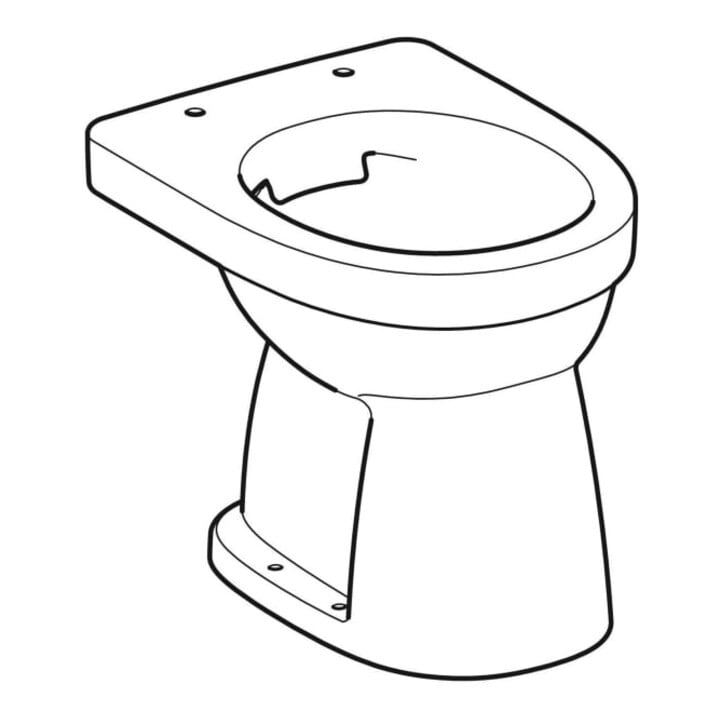 Geberit WC à chasse plate sur pied Renova 6 l, évac. verticale, rimfree, blanc KeraTect