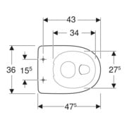 Geberit WC à chasse plate sur pied Renova 6 l, évac. verticale, rimfree, blanc KeraTect-4