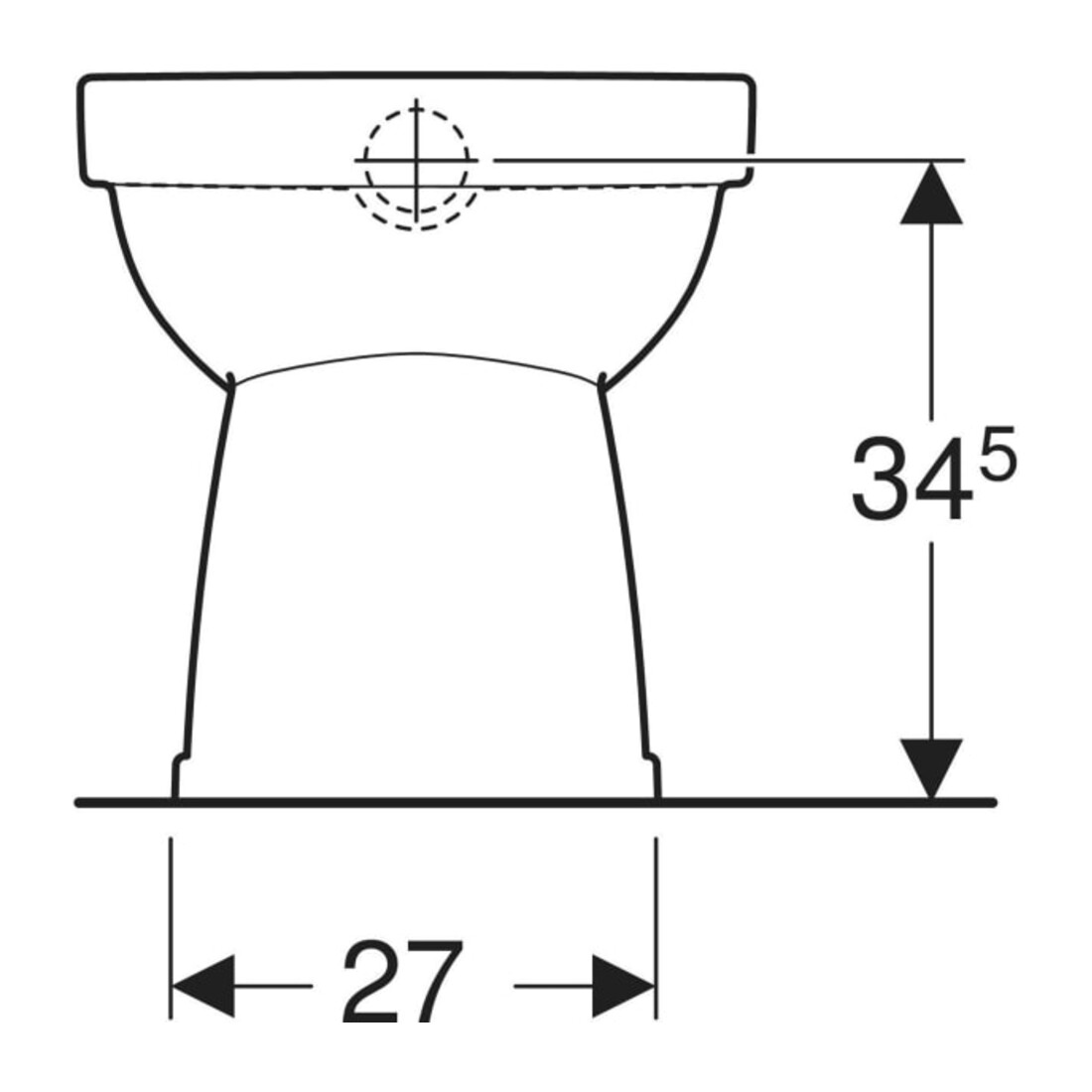 Geberit WC à chasse plate sur pied Renova 6 l, évac. verticale, rimfree, blanc KeraTect