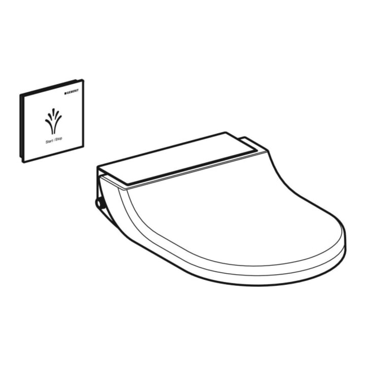 Geberit WC Abattant AquaClean Tuma Classic sur mesure, blanc