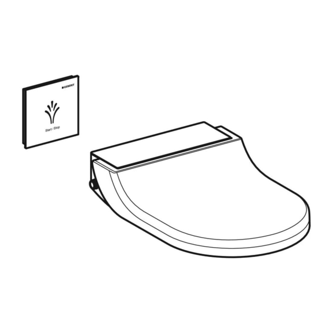 Geberit WC Abattant AquaClean Tuma Classic sur mesure, blanc