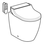 Geberit WC-complet AquaClean Tuma Comfort avec WC sur pied, bas, acier inoxydable brossé-2