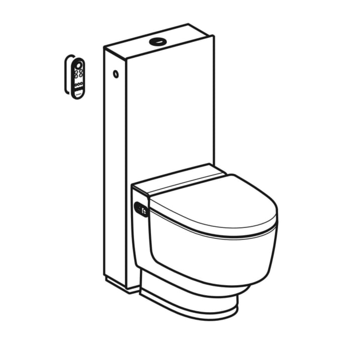 Geberit WC-Komp. AquaClean Mera Classic mit Stand-WC, weiß-alpin