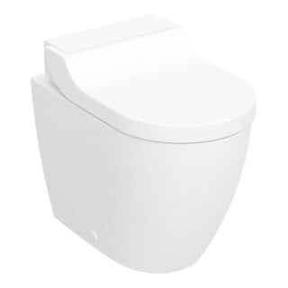 Geberit WC-Komp. AquaClean Tuma Comfort mit Stand-WC, tief, Glas weiß