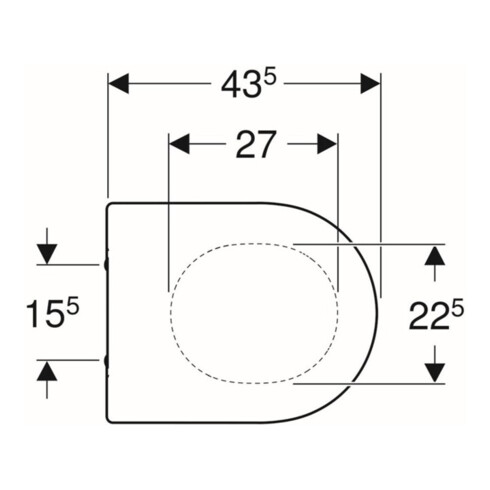 Geberit WC-Sitz Acanto Quick-R., MS verchromt, m Absenkaut., we.