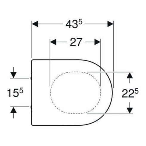 Geberit WC-Sitz Acanto Quick-R., MS verchromt, m Absenkaut., we.