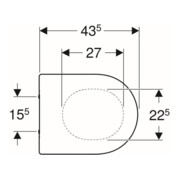 Geberit WC-Sitz Acanto Scharn. MS verchromt, m Absenkaut., weiß-2
