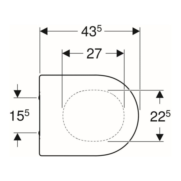Geberit WC-Sitz Acanto Scharn. MS verchromt, m Absenkaut., weiß