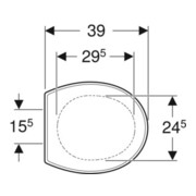 Geberit WC-Sitz Bambini weiß, Scharniere Edelstahl-5