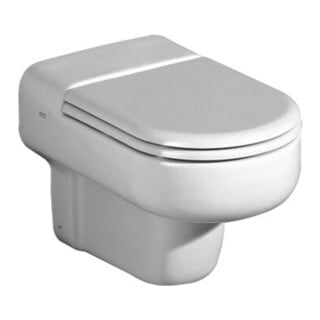 Geberit WC-Sitz Courrèges weiß, mit Deckel, Scharniere verchromt