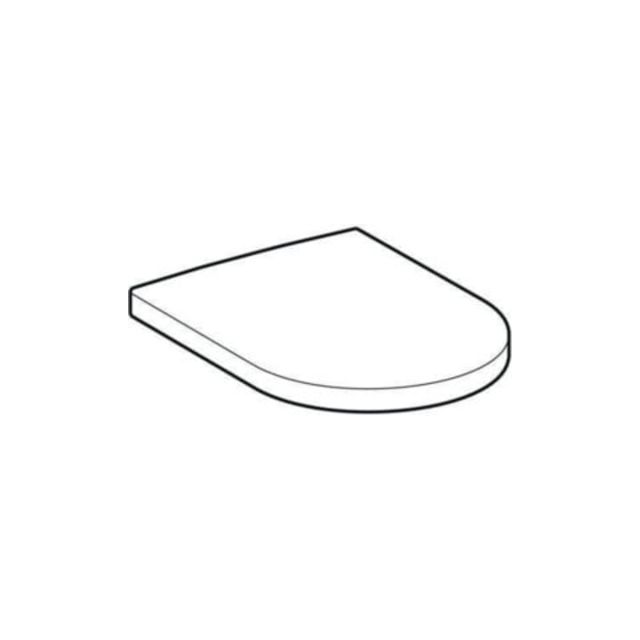 Geberit WC-Sitz iCon Scharniere Edelstahl, weiß
