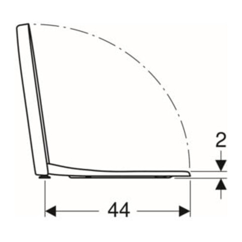 Geberit WC-Sitz iCon Scharniere Edelstahl, weiß