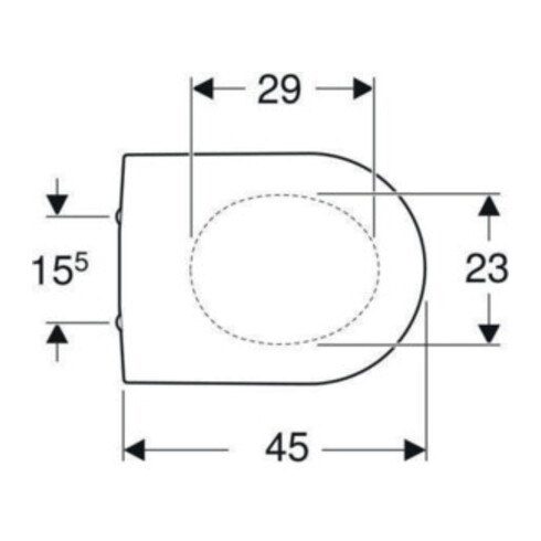 Geberit WC-Sitz iCon Scharniere Edelstahl, weiß