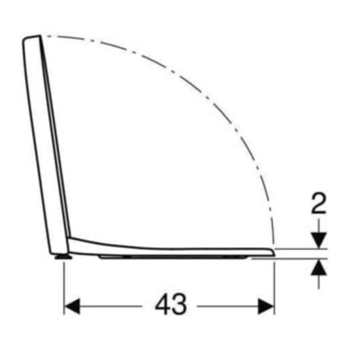 Geberit WC-Sitz iCon Scharniere Edelstahl, weiß