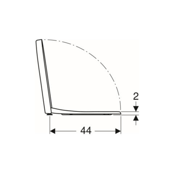 Geberit WC-Sitz iCon Scharniere Edelstahl, weiß