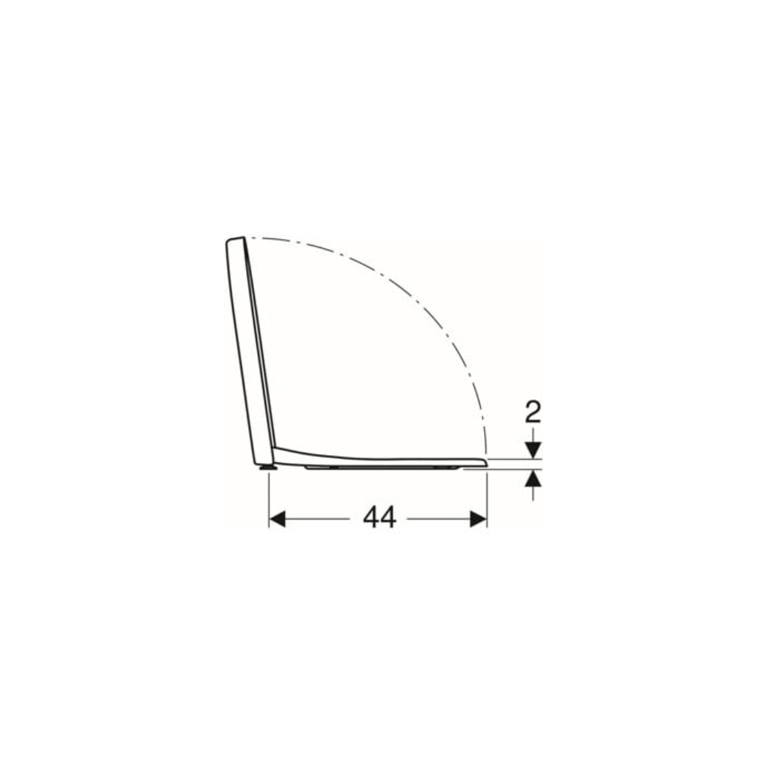 Geberit WC-Sitz iCon Scharniere Edelstahl, weiß