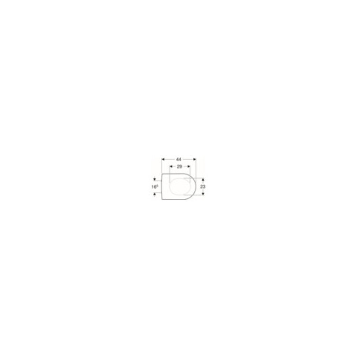 Geberit WC-Sitz iCon Scharniere Edelstahl, weiß