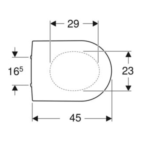 Geberit WC-Sitz iCon Scharniere Edelstahl, weiß
